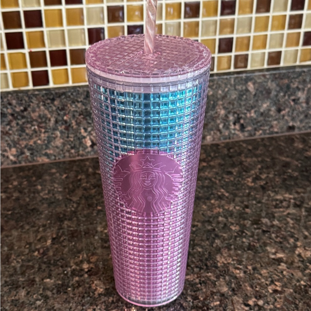 Starbucks Iridescent Tumbler with Straw